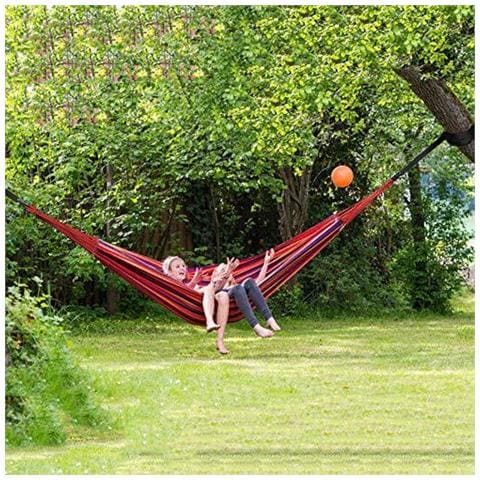 Cotone Esterno Amaca Multipli 210 X 150 Cm Capacit Di Carico Fino A 200 Kg Portatile Con Il Sacchetto Di Trasporto Per Il Patio Yard Garden - Foto 4