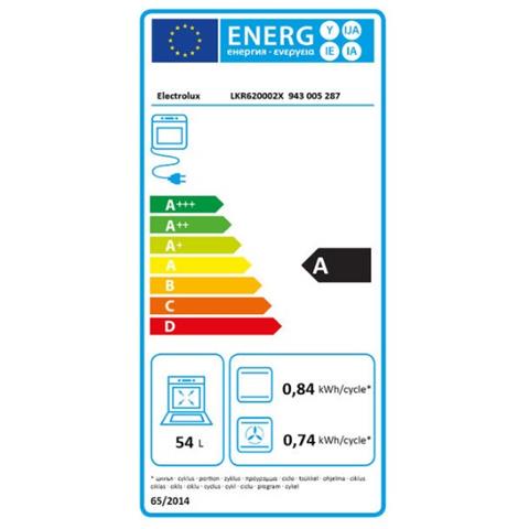 ELECTROLUX - Cucina Elettrica LKR620002X 4 Zone Cottura Forno Elettrico  Multifunzione Ventilato Classe A Dimensioni 60 x 60 cm Colore Inox - ePRICE