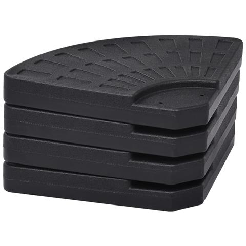 Base per Ombrellone a Forma di Ventaglio 4 pz Nero - Foto 5