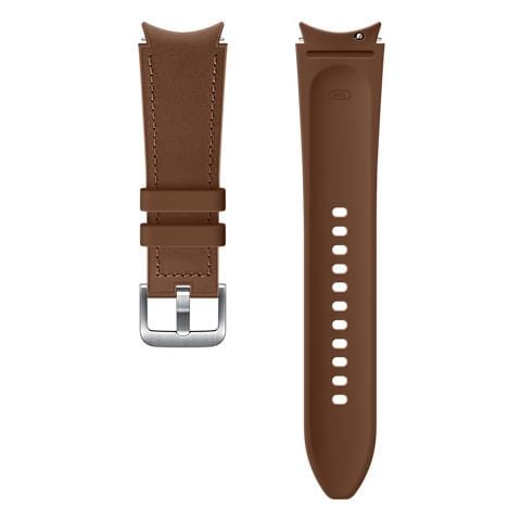 Bracciale Galaxy Watch 4 Classic 20mm 130mm M / L In Pelle Resistente, Marrone - Foto 2