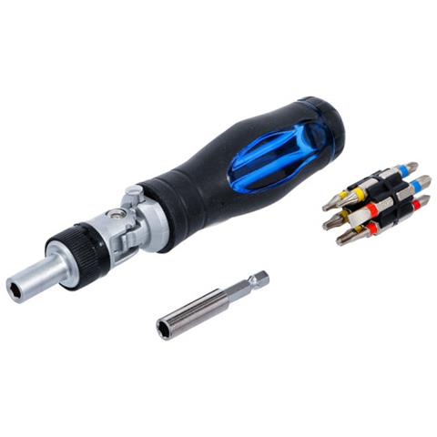 Bgs Set Di Punte Per Cacciavite Articolato Con Impugnatura A Cricchetto Reversibile - 14 Pezzi - 70053 - Foto 1