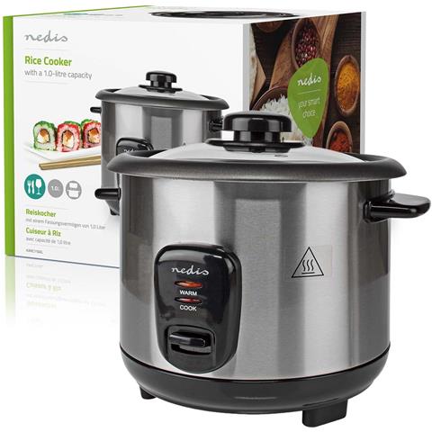 Cuoci Riso con Capacità 1 Litro In Acciaio Inox Satinato Potenza 400 W Colore Nero - Foto 3