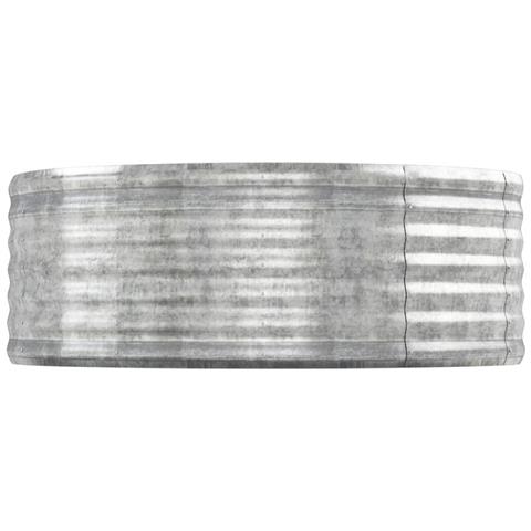 Vaso Giardino Acciaio Verniciato a Polvere 544x100x36cm Argento - Foto 2