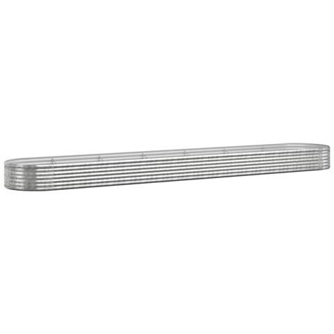 Vaso Giardino Acciaio Verniciato a Polvere 544x100x36cm Argento - Foto 1