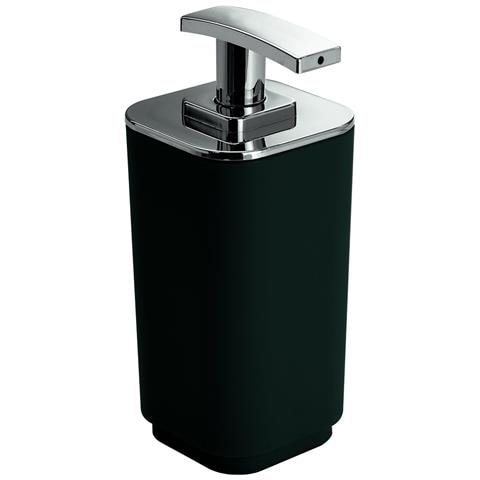 Dosasapone Con Erogatore In Plastica Cromata D'appoggio In Plastica Riciclata 6382 Gedy Serie Seventy Nero Matt - Foto 2