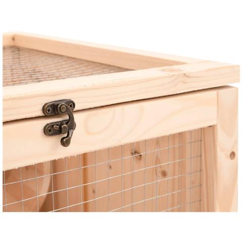 Gabbia Per Criceti 81x40x60 Cm In Legno Massello Di Abete - Foto 8