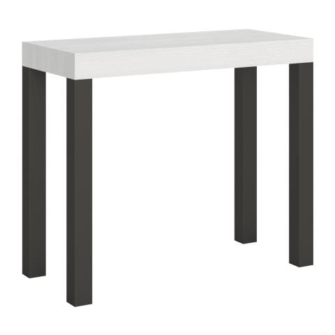 Consolle Allungabile 90x40/300 Cm Everyday Telaio Antracite - Cemento - Foto 1