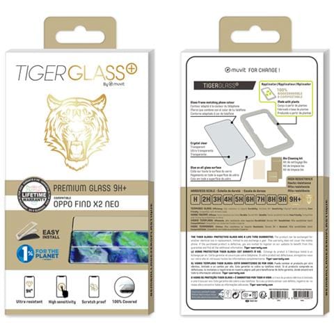 Salvadisplay In Vetro Temperato Per Oppo Find X2 Neo Antibatterico, Nero Transparente - Foto 2