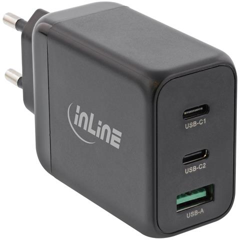 Alimentatore USB PD, caricatore GaN, 3 porte, doppia porta USB-C + USB-A - Foto 1