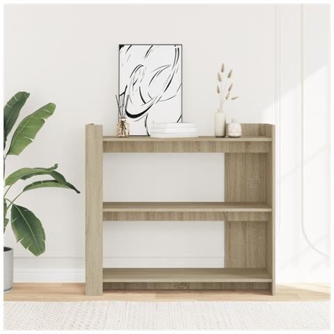 Tavolo Consolle Rovere Sonoma 100x35x90 Cm In Legno Multistrato - Foto 3