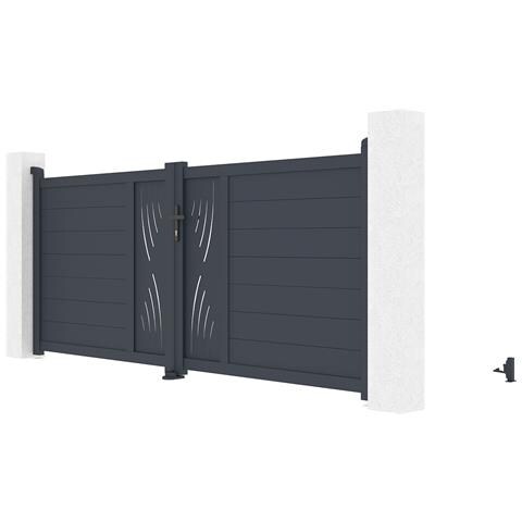 Cancello Battente 3m Veleta Alt. 120cm Alluminio + Motorizzazione Hicker B200 - Foto 2