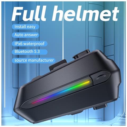 Auricolare Di Comunicazione Per Casco Da Moto (nero) Microfono C5s-rigido - Foto 7