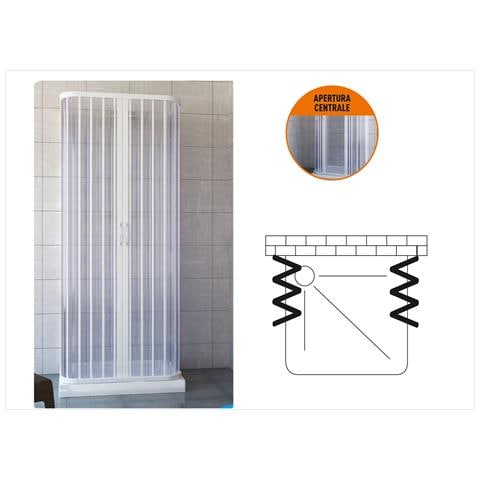 Box Doccia Con Apertura Centrale In Pvc Brixo Modello Orca 80 X 80 X 80 Cm. - Foto 2