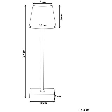 Lampada Da Tavolo Senza Fili A Led Valira Metallo Grigio Scuro - Foto 2