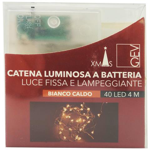 Serie Luci Led Natale Luce Calda A Batteria - Foto 1