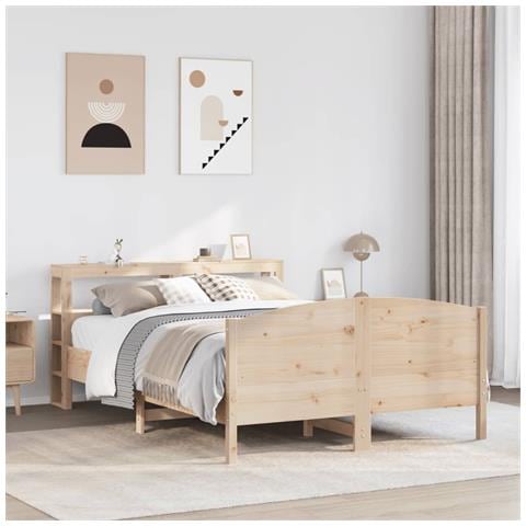 Letto Senza Materasso 120x190 Cm In Legno Massello Di Pino - Foto 1