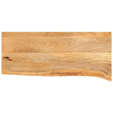 Piano Tavolo Bordi Vivi 90x40x3,8 Cm In Legno Massello Di Mango - Foto 1