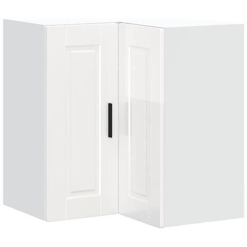 Pensile Da Cucina Ad Angolo Porto Bianco Lucido In Truciolato - Foto 2