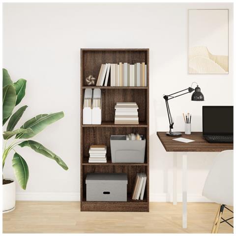 Libreria Rovere Marrone 60x24x143 Cm In Legno Multistrato - Foto 3