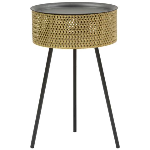 Tavolino Mf524 - Oro - Metallo - 40x40x65 Cm - Foto 1