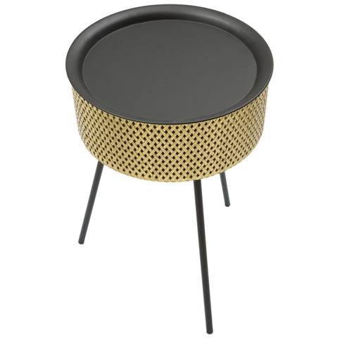 Tavolino Mf524 - Oro - Metallo - 40x40x65 Cm - Foto 2