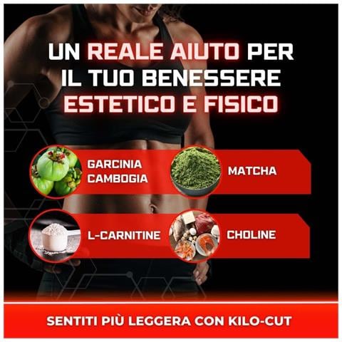 Kilo-cut Vegan, Integratore Dietetico Potente Con Glucomannano, Garcinia, L-carnitina, Matcha Polvere - Foto 4