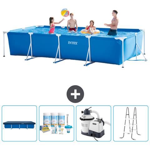 Piscina Fuori Terra - Rettangolo - 450x220x84 Cm - Blu - Include Accessori Coordinati Cb64 - Foto 1