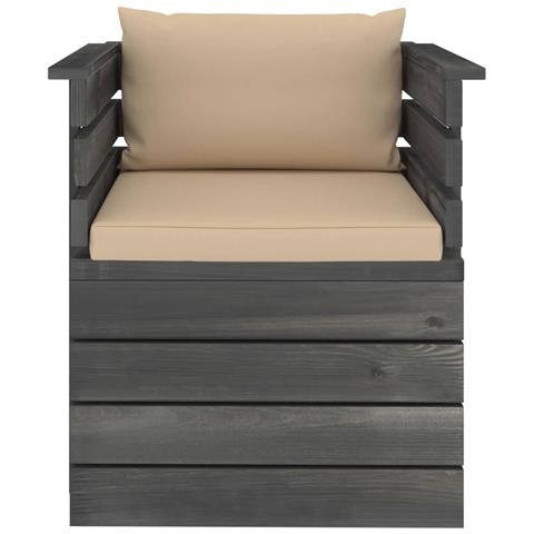 Lusso Casadino -  Poltrona Da Giardino Con Cuscini In Legno Di Pino - Foto 2