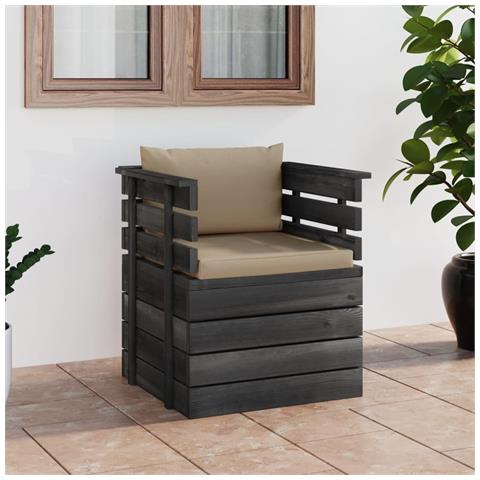 Lusso Casadino -  Poltrona Da Giardino Con Cuscini In Legno Di Pino - Foto 7