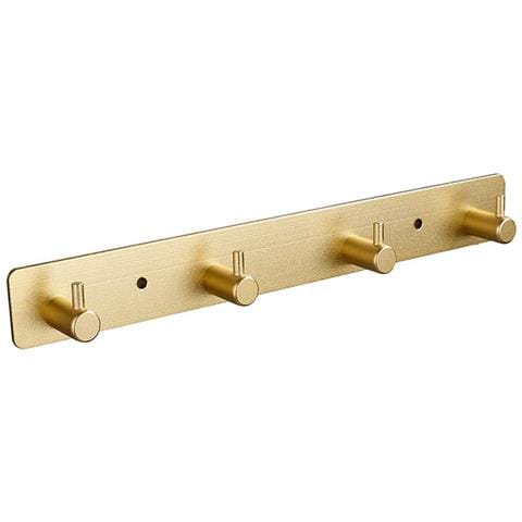 Gancio Da Parete Dorato A 4 Ganci (opzioni Adesivo/foratura) - Foto 2