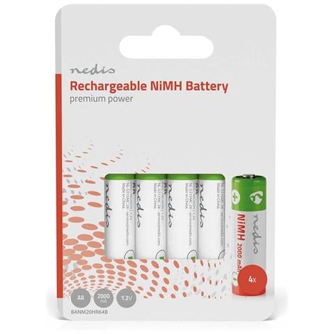 Set Di 4 Batterie Ricaricabili Nimh Aa 1.2v Dc 2000mah Precaricate, - Foto 2