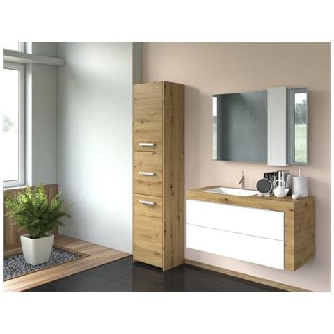 S43 ARTISAN armadietto di conservazione per bagno Quercia - Foto 2