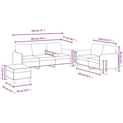 Set di Divani 3 pz Blu in Velluto - Foto 9