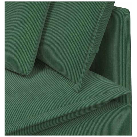 Divano Modulare con Poggiapiedi e Cuscini Verde Giungla - Foto 9