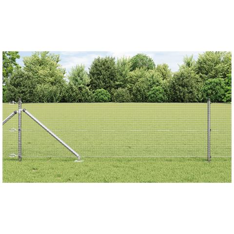 Set di Poste per Recinzione Set di 2 Acciaio Zincato 25 x 0.5 m - Foto 2