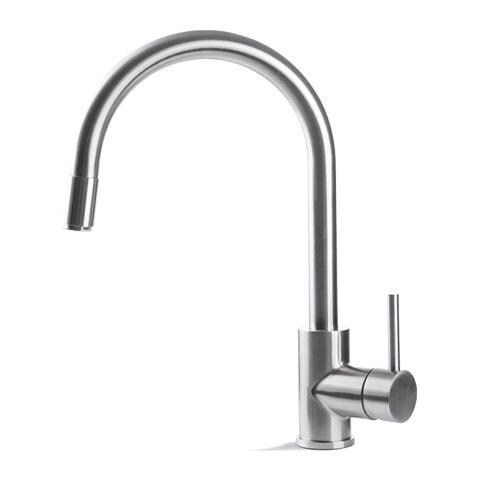 Miscelatore Per Lavello Da Cucina Acciaio Inox Vema Tiber Steel Kitchen V18040 Satinato - Foto 1