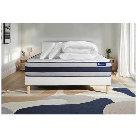 Pacchetto Letto Completo - Materasso 160x200cm + Box Spring Con Doghe (kit) + 2 Cuscini + Piumino - Actilatex Ergo - Foto 1