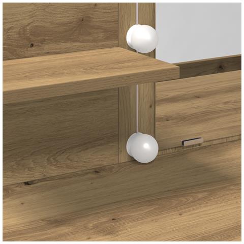 Toeletta con LED Rovere Artigianale 100x40x130 cm - Foto 9