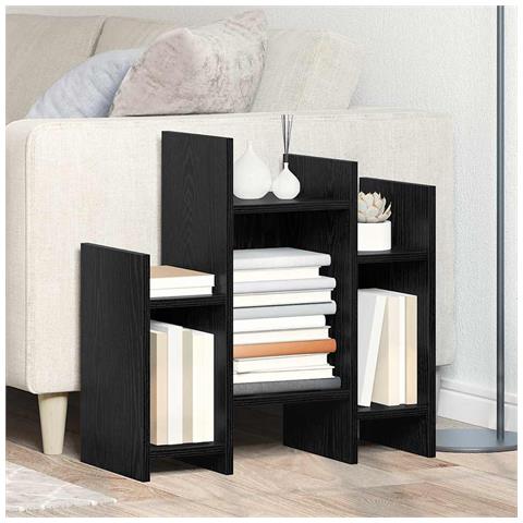 Mobile laterale Rovere nero 60 x 26 x 60 cm Legno multistrato - Foto 2