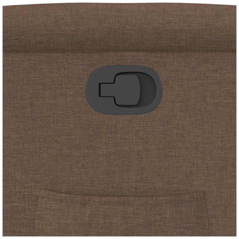 Poltrona Reclinabile in Tessuto Marrone - Foto 9