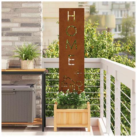 Schermo per privacy in giardino Traforo Ruggine 32 x 140 cm - Foto 2