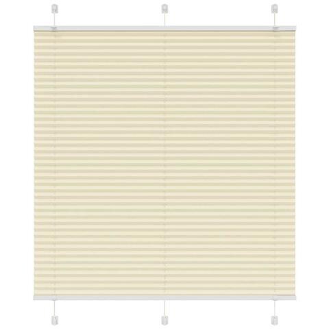 Tenda Plissettata Crema 120x150 cm Larghezza Tessuto 119,4 cm - Foto 1