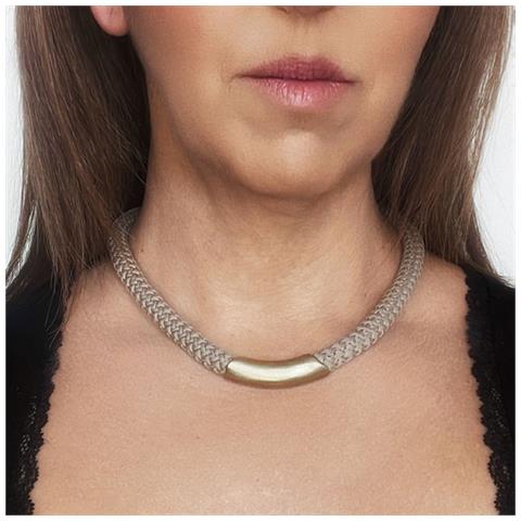 Piccola Collana ""naut"" Color Tortora-oro - Foto 2