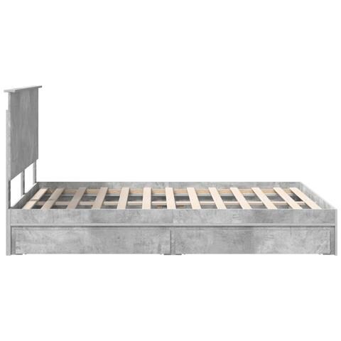 Letto con Contenitore con testiera Grigio cemento 150 x 200 cm - Foto 9