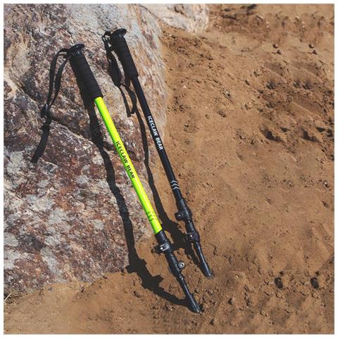 Bastoncino Da Trekking Ultraleggero In Alluminio A 3 Sezioni - Regolabile Per Tutti I Terreni Black - Foto 7
