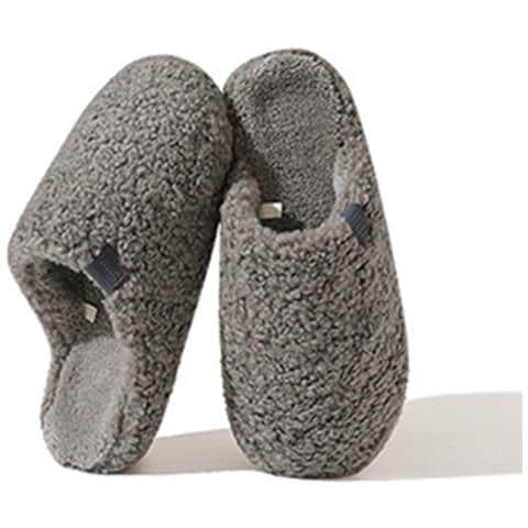 Pantofole Da Interno In Lana D'agnello - Calde E Antiscivolo Per Autunno E Inverno  M - Foto 1