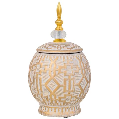 Vaso In Ceramica Dorata, D16x29h Cm - Foto 2