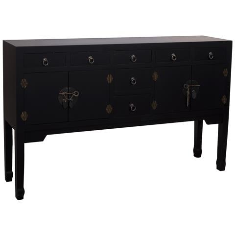 Credenza In Legno Con 7 Cassetti E 2 Porte 128x26x78 - Foto 1