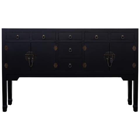 Credenza In Legno Con 7 Cassetti E 2 Porte 128x26x78 - Foto 2