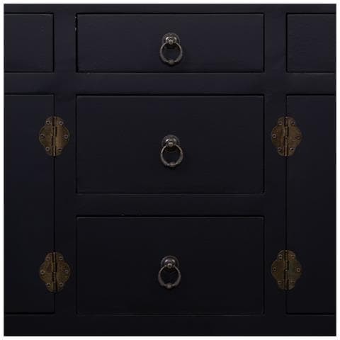 Credenza In Legno Con 7 Cassetti E 2 Porte 128x26x78 - Foto 8